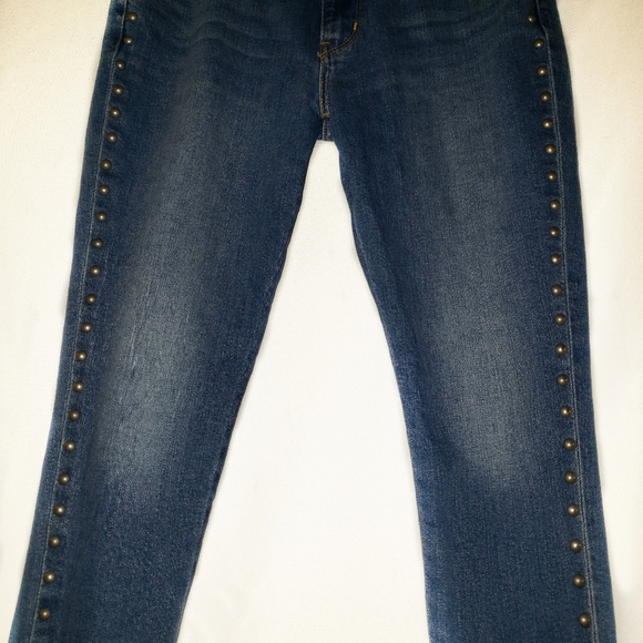 Levi's 711 Silver Stud Ankle Skinny Jeans - Picture 8 of 16